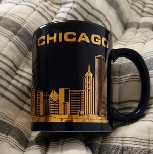 Chicago Blue and Gold Coffee Mug, Metallic